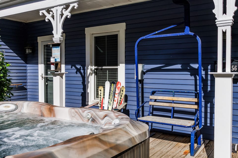 Enjoy the hot tub after a long day of skiing and snowboarding!