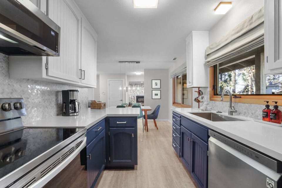 Remodelled and fully stocked kitchen