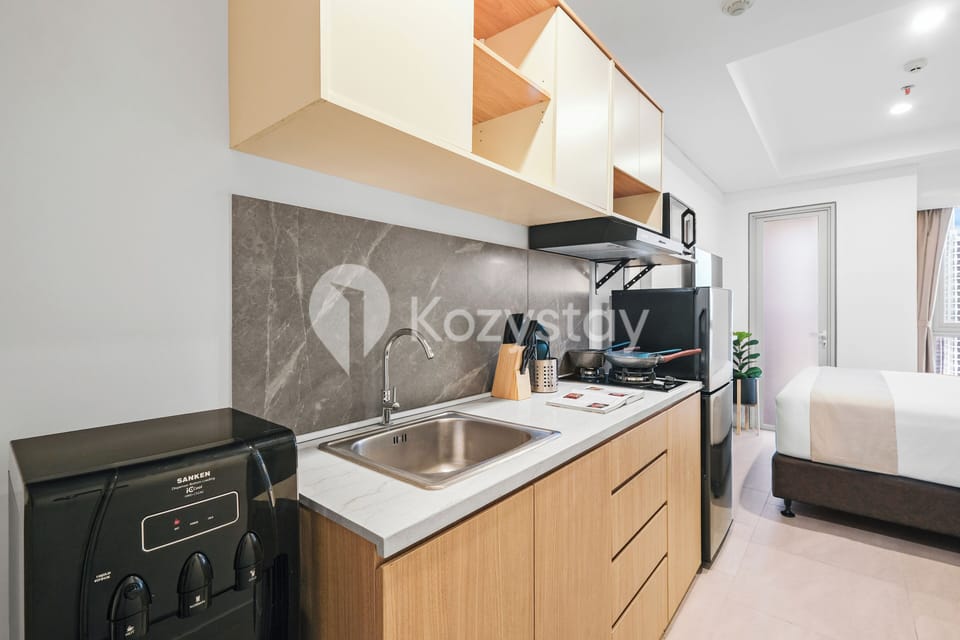 Apartment, 1 Bedroom, City View | Private kitchen | Full-size fridge, microwave, stovetop, rice cooker