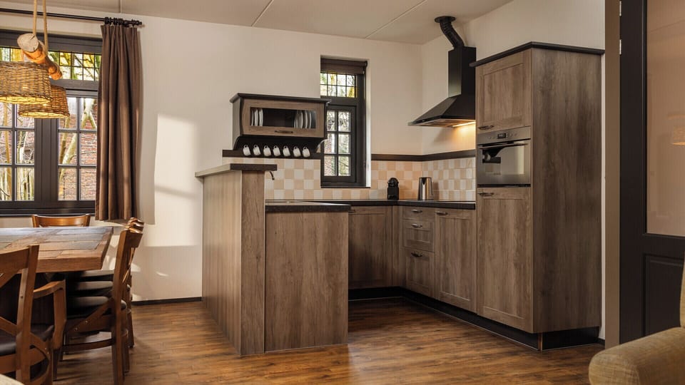 Woodland House 6-persons (with unlimited amusement park access) | Private kitchen | Coffee/tea maker