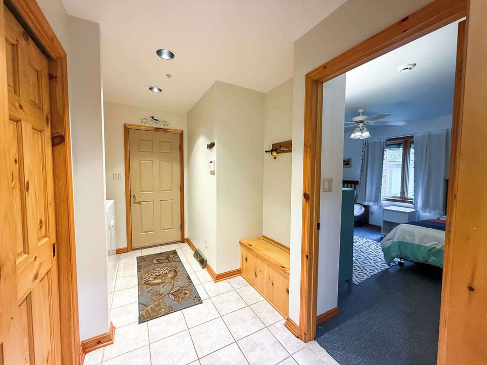 The far door is garage access.