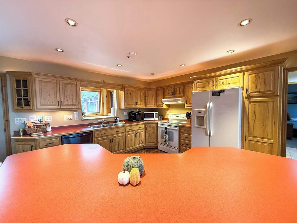 The spacious kitchen is perfect for creating meals for the whole family.