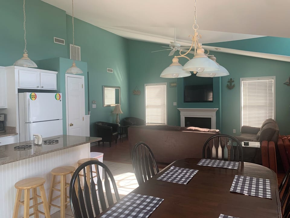 kitchen living dining area