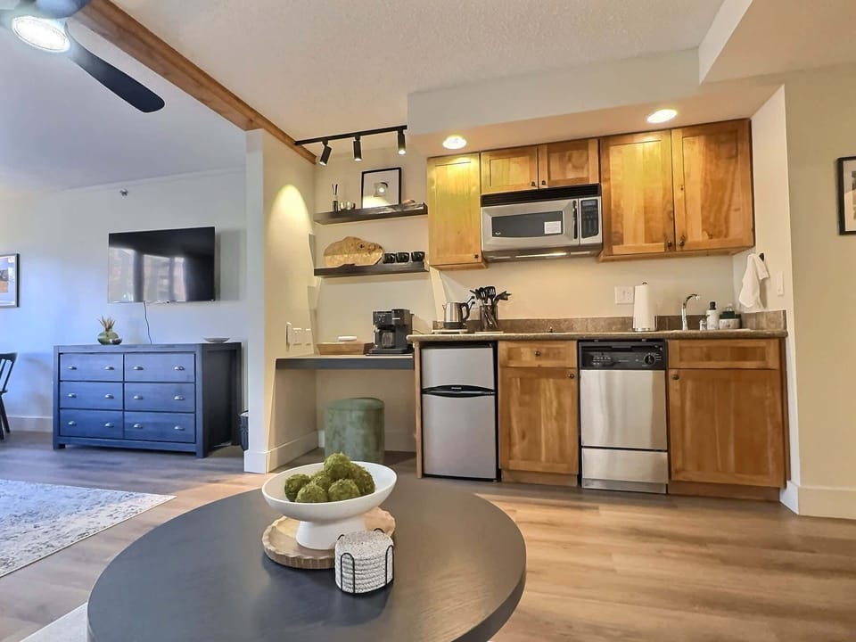 Well stocked Kitchenette with many small touches | Listed with @BookTraverse