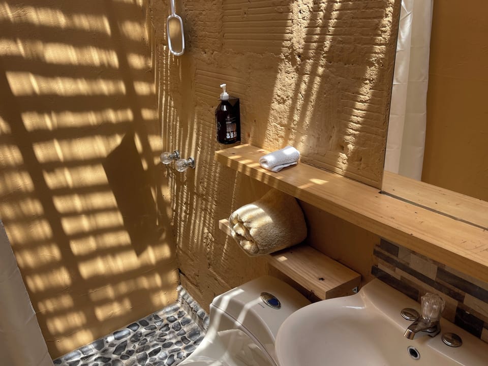 Basic Room | Bathroom | Shower, hair dryer, towels, soap