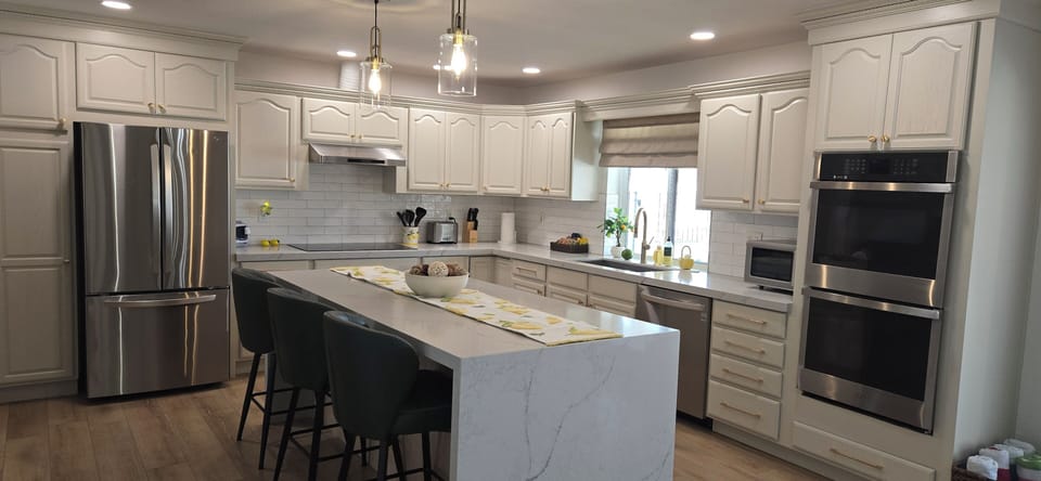 Fully stocked and functional kitchen