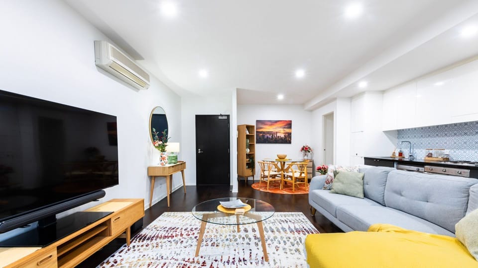 Stylish living and dining flow
