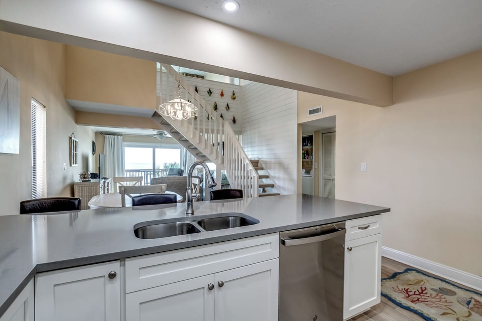 Kitchen to dining view