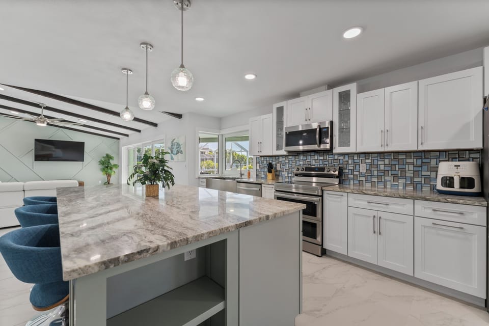 Beautiful kitchen with large island