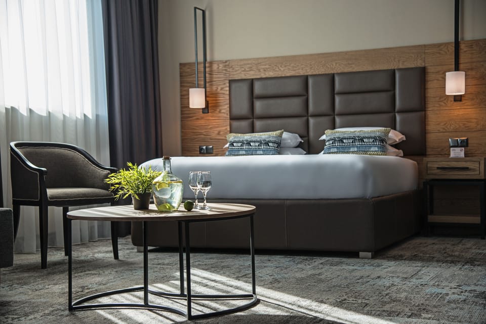Premium bedding, memory foam beds, minibar, in-room safe