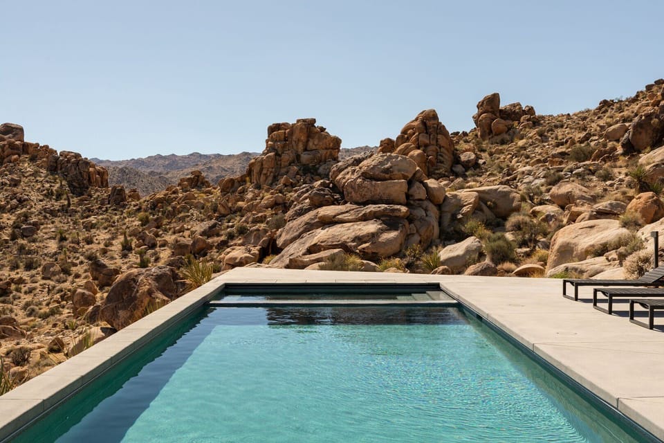 Swim in the boulders.