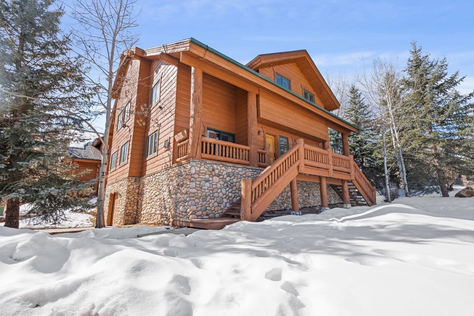 Under blue skies and soft snow, our cabin is your perfect base for adventure or relaxation.