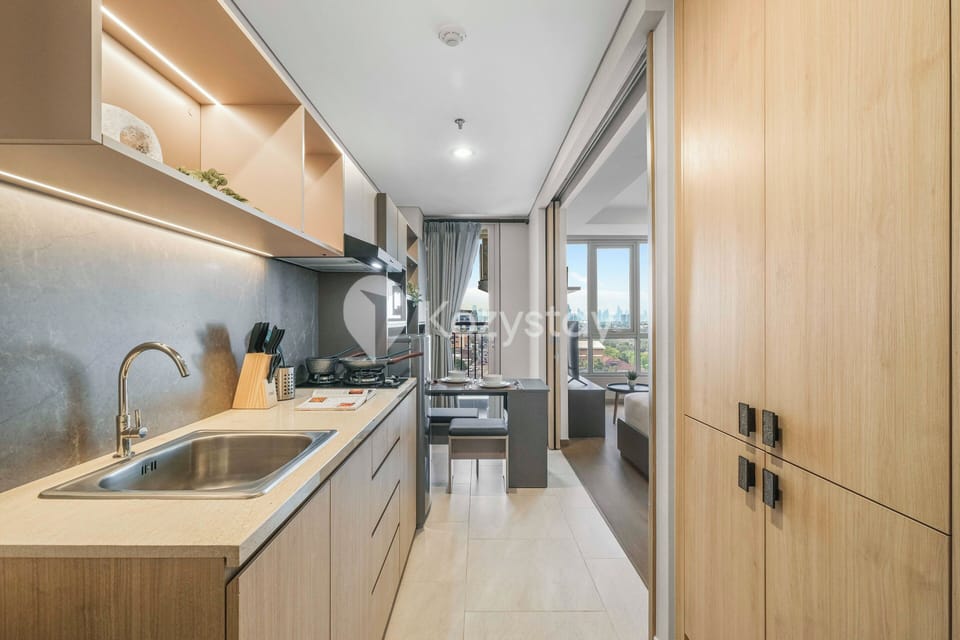 Apartment, 1 Bedroom, City View | Private kitchen | Full-size fridge, microwave, stovetop, rice cooker