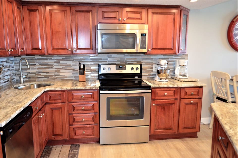 this fully equipped custom kitchen.