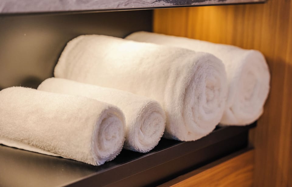 Free toiletries, hair dryer, towels, soap