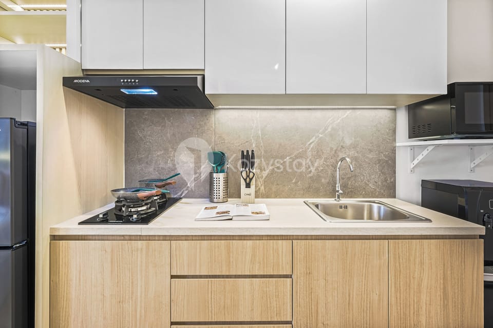 Apartment, 1 Bedroom, City View | Private kitchen | Microwave, stovetop, rice cooker, cookware/dishes/utensils