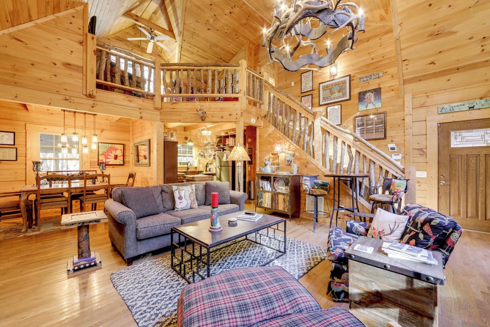 Maggie Valley Vacation Rental | 2BR | 1.5BA | Steps Required | 1,329 Sq Ft