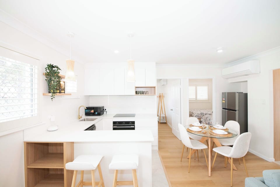 A bright and modern kitchen designed for easy, comfortable cooking.