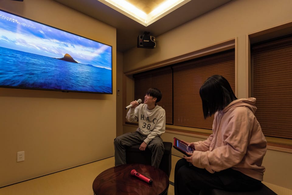 The karaoke room. 