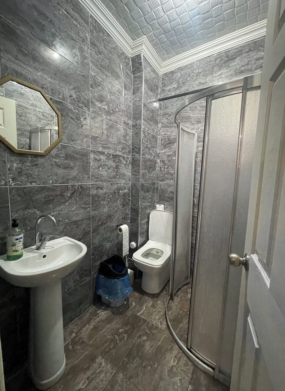 Kadinlara Mahsus 8 Kisilik Oda 1 Yatak | Bathroom | Shower, hair dryer, soap, toilet paper