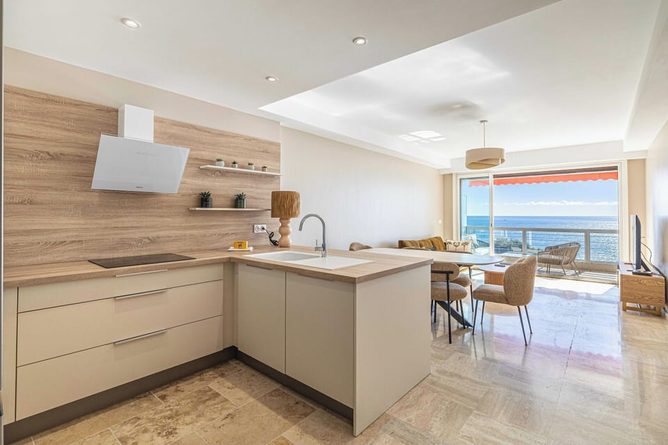 Apartment | Private kitchen | Fridge, microwave, oven, stovetop