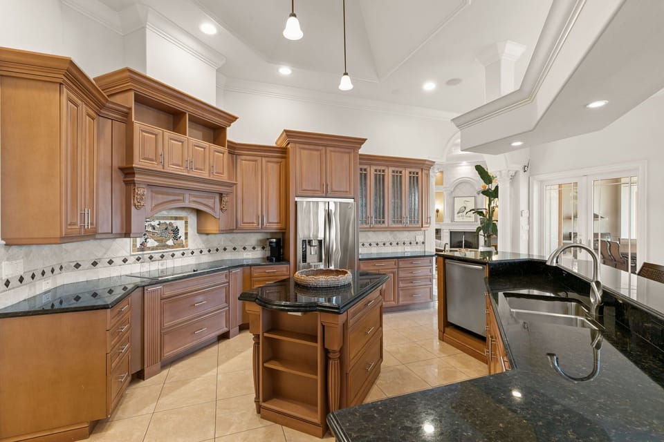 Gourmet Kitchen with Granite Counters and Stainless Steel Appliances