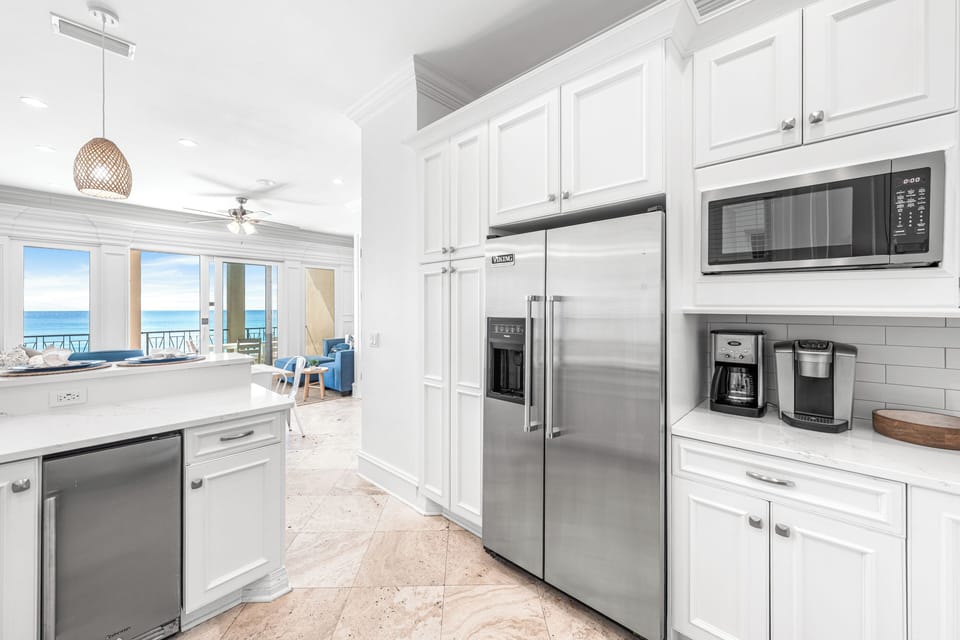 Open Kitchen with Stainless Steel Appliances
