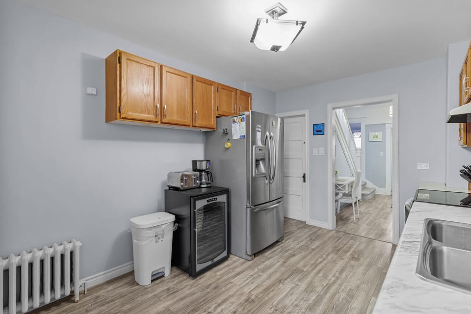 Spacious kitchen featuring modern appliances and ample counter space for easy meal prep.