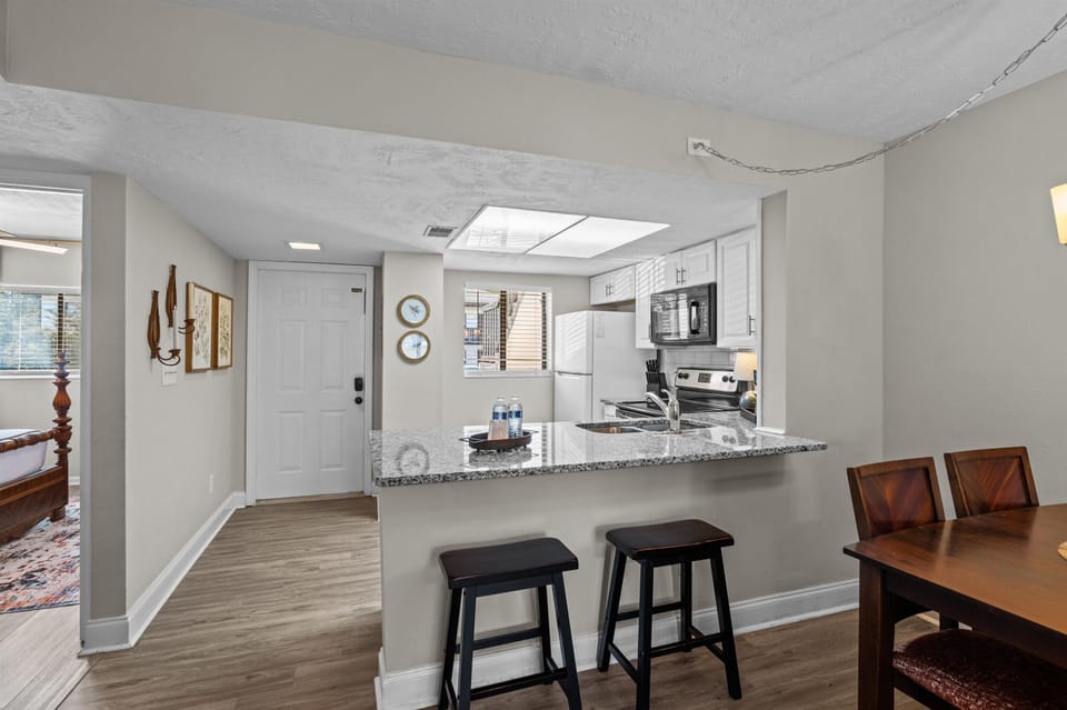 counter-height seating for two 