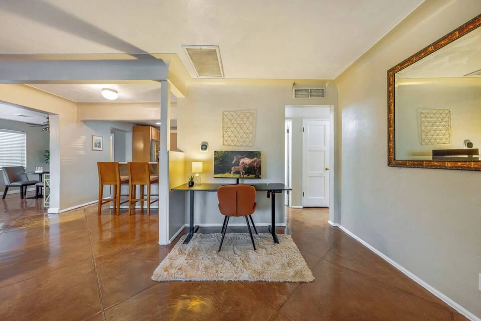 MAIN HOUSE: Dedicated workspace near the home`s front entrance for all your work-from-home needs