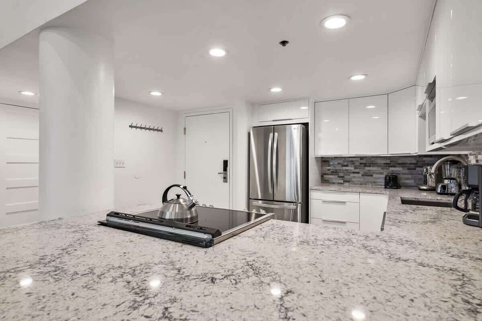 Kitchen stocked with essential tools and small appliances