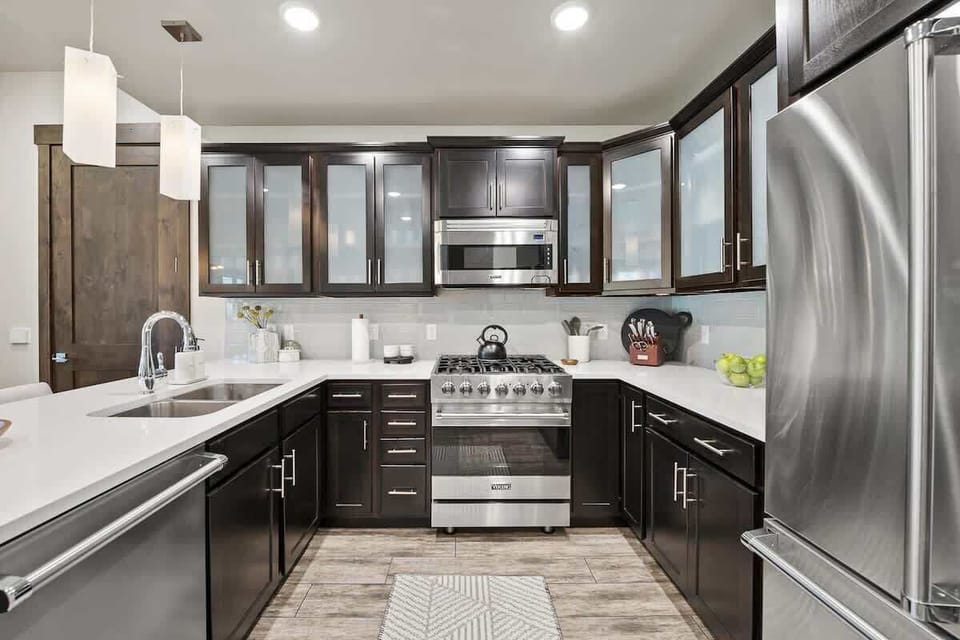 Fully stocked kitchen