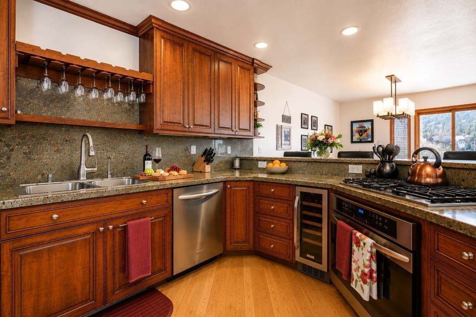 Fully stocked kitchen