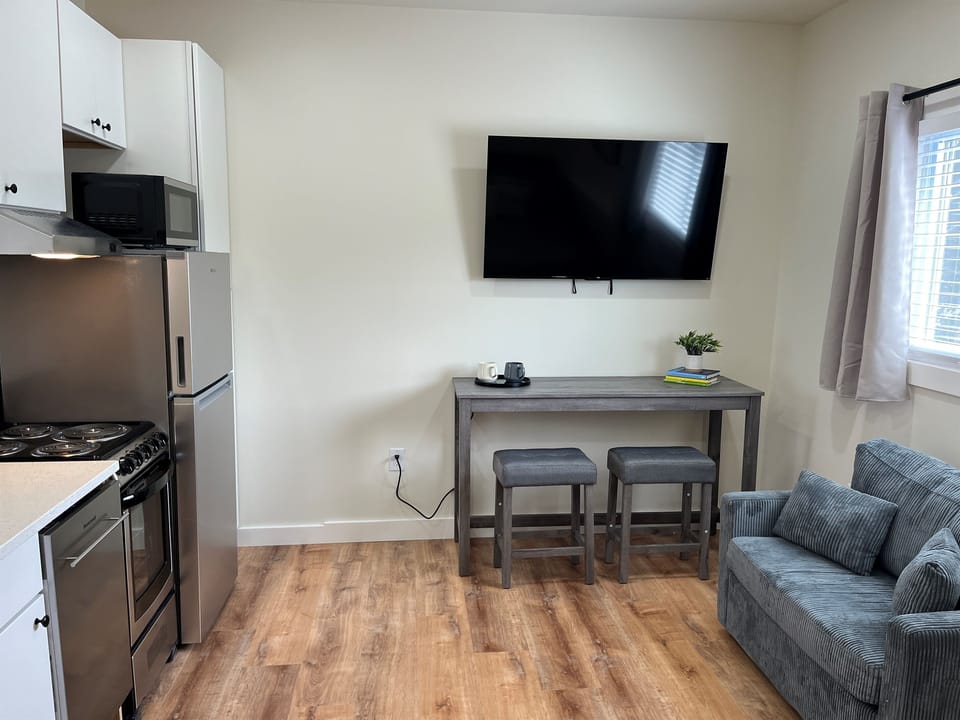 Kitchen and living area