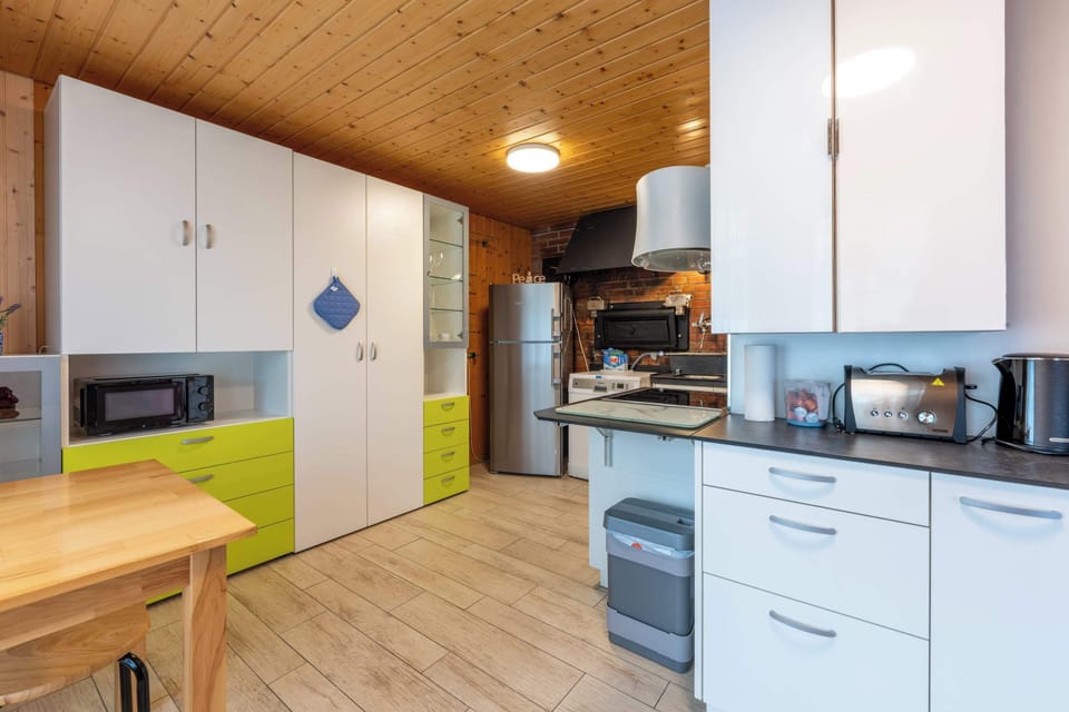 Fully equipped kitchen with modern appliances