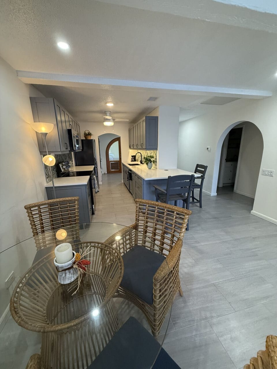 Bright, functional kitchen with everything you need to prepare meals during your stay