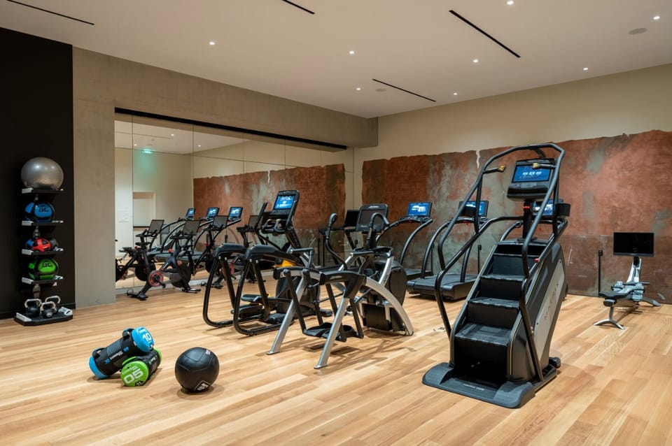 Maintain your routine in the expansive, indoor fitness center.