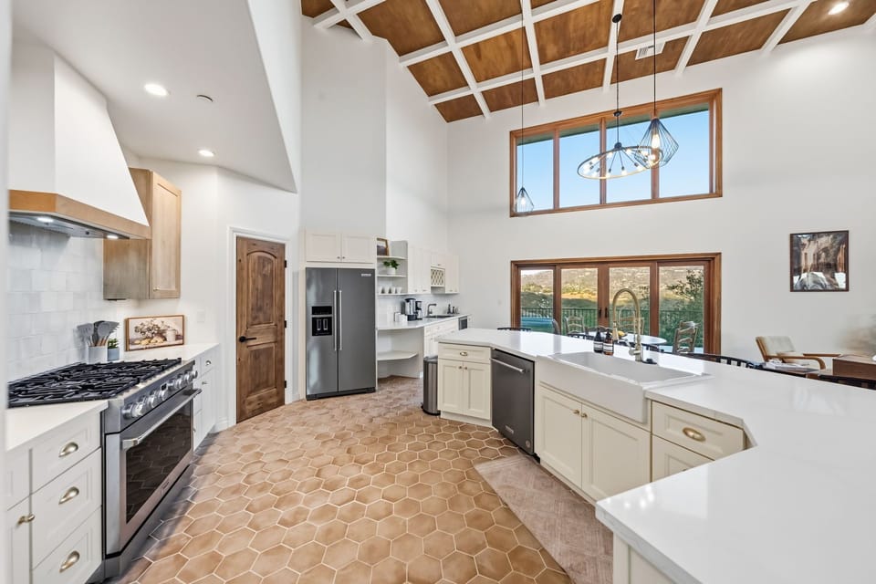 Lots of chefs can fit in this kitchen!