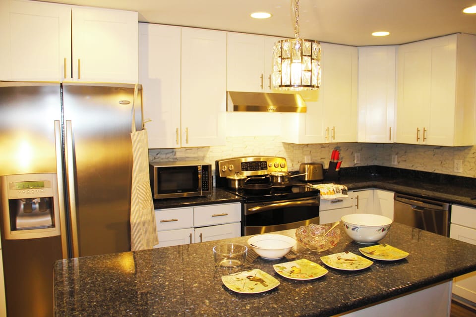 All pots, pans, dishes, bowls, utensils for the creative chef.  