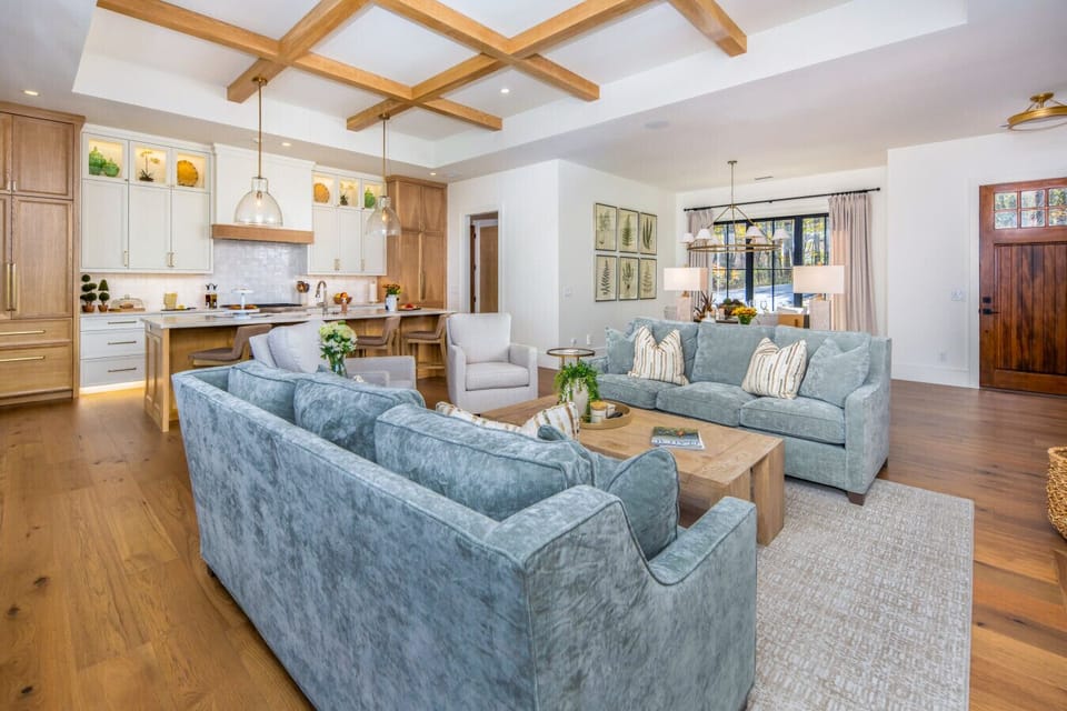 Open Layout | Stylish Living Space | Chef’s Kitchen | Forest Views