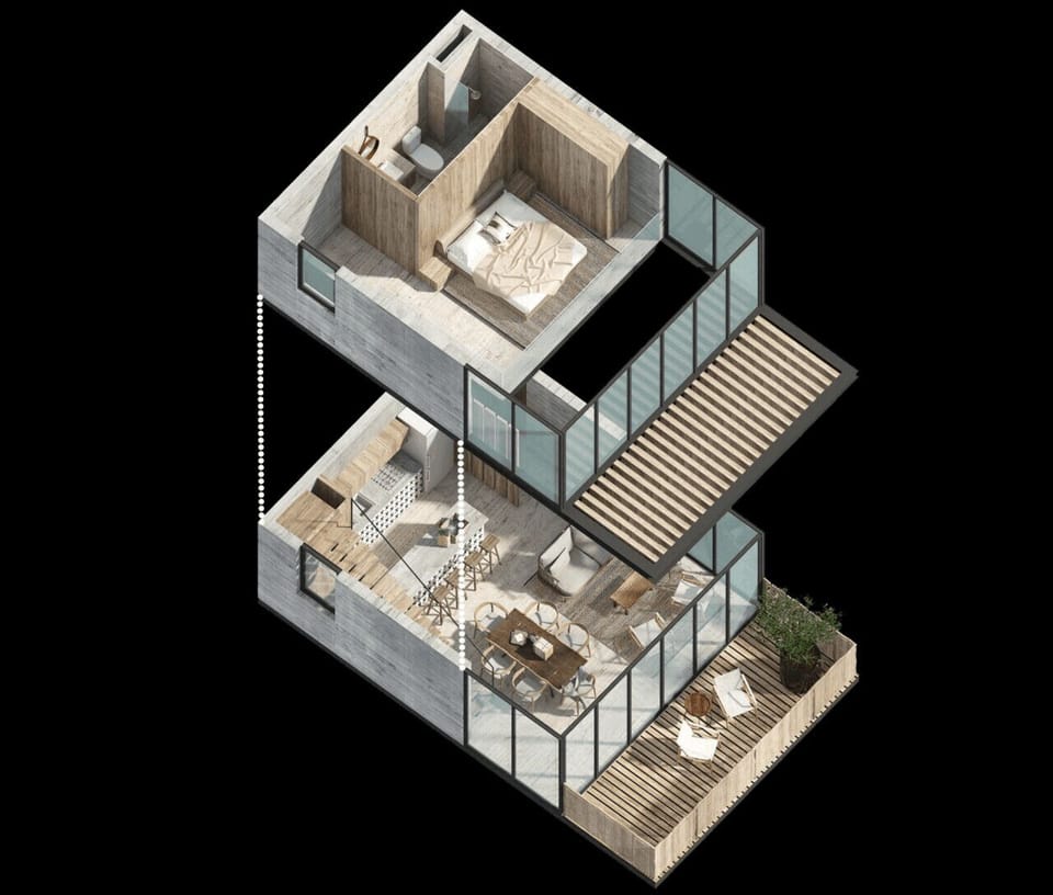 Floor Plan of Our Two Level Loft