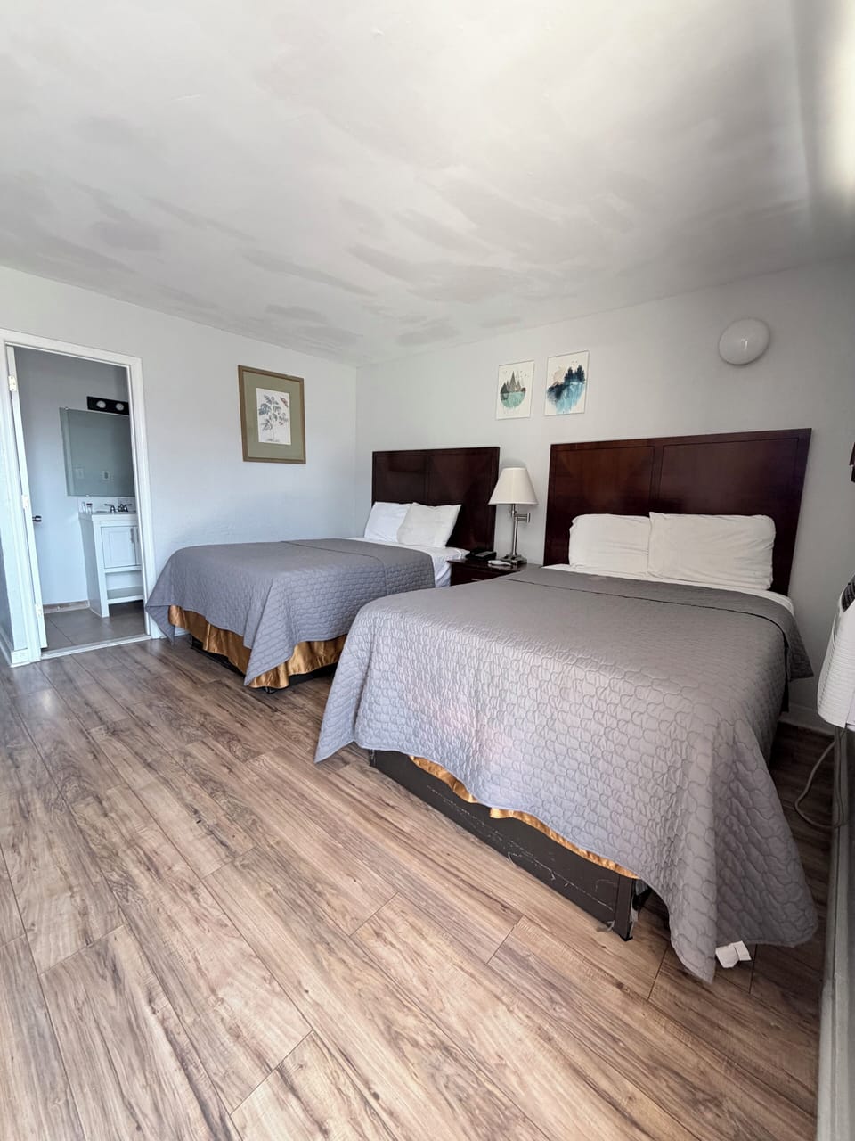 Standard Room, 2 Double Beds, Non Smoking | Desk, blackout drapes, iron/ironing board, rollaway beds