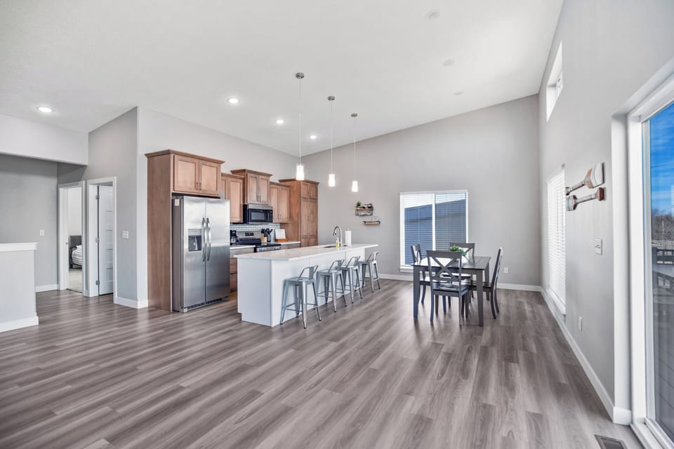 Open kitchen made for real meal prep with full essentials and flexible space