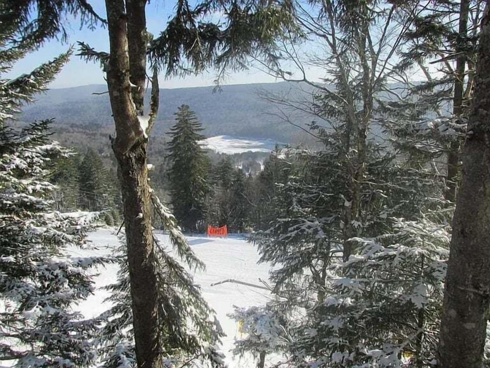 Views of Snowshoe's longest slope await you. Enjoy the perfect, cozy vantage point as skiers glide effortlessly down the mountain. Watch the Powder Monkey Lift carry them back to the top, all framed by sweeping mountain ranges that stir the senses.