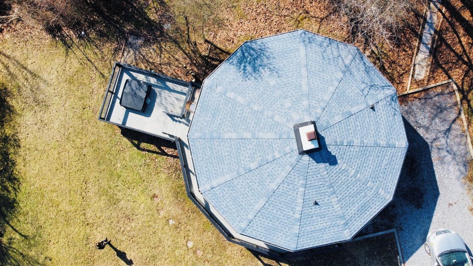 Aerial shot of your cozy home
