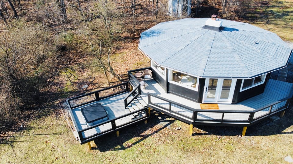 Aerial shot of your cozy home
