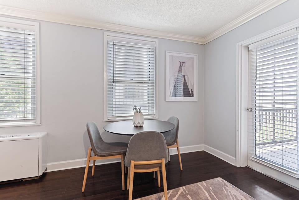 Dining space with seating for 3
