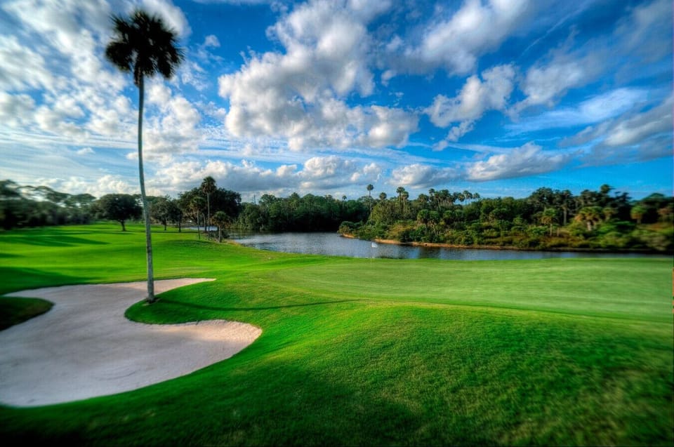 Scenic local golf course with lush greens and fairways — perfect for a relaxing round just minutes from your stay.