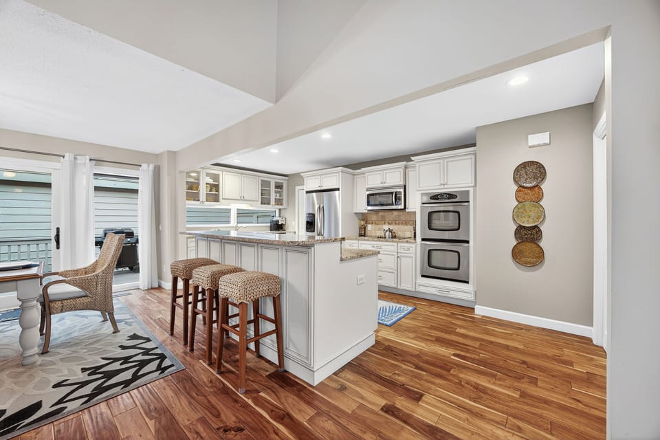 Fully equipped kitchen with modern appliances