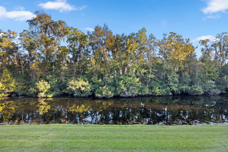 Enjoy scenic views from the elevated deck of the nearby lagoon